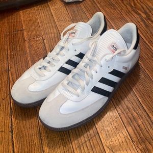 White & black Adidas Samba sneakers